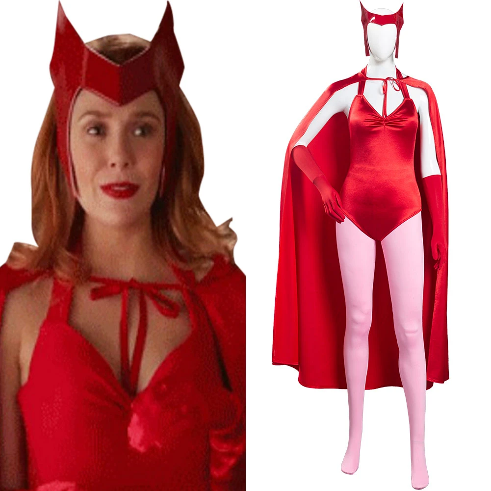 Wanda And Vision Halloween Costume - Kostum Cosplay Wanda Vision Scarlet Witch Wanda Maximoff Pakaian Jumpsuit Renang Seksi Pakaian Karnaval Halloween|Anime Costumes| - AliExpress