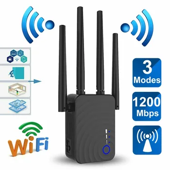 

1200Mbps Signal Amplifier 802.11N/B/G Booster Repetidor Wireless Network WiFi Router Repeater Signal Range Extender Booster