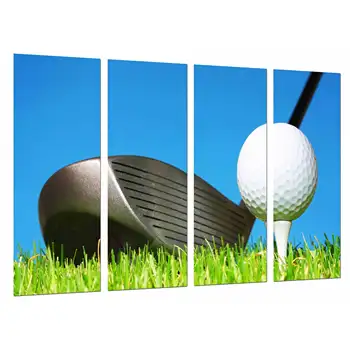 

Golf Stick and Ball, Sport, photo print on wood, modern picture decorative 26738
