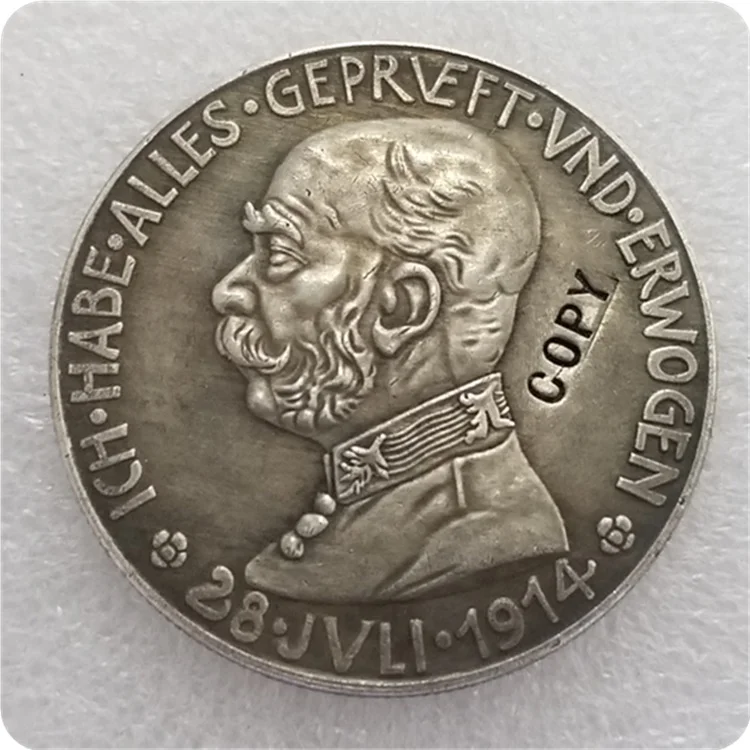 Тип#5_1914 Карл Гетц Германия копия монеты - Цвет: Antique silver