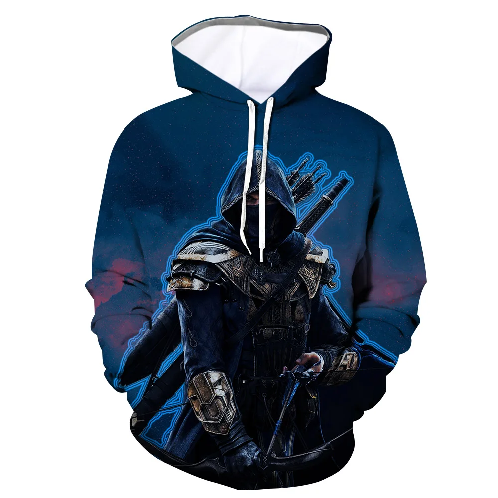 

2019 new The Elder Scrolls V 3D Hoodies Men/Women Sweatshirts Hoody 3D Print SKYRIM Hooded Boys/Girls men's Polluvers Thin Tops