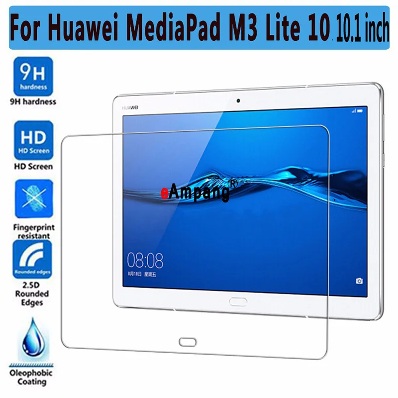 

9H Tempered Glass for Huawei Mediapad M3 Lite 10 10.1 inch BAH-W09 BAH-AL00 Screen Protector for Huawei M3 Lite 10 Glass Film