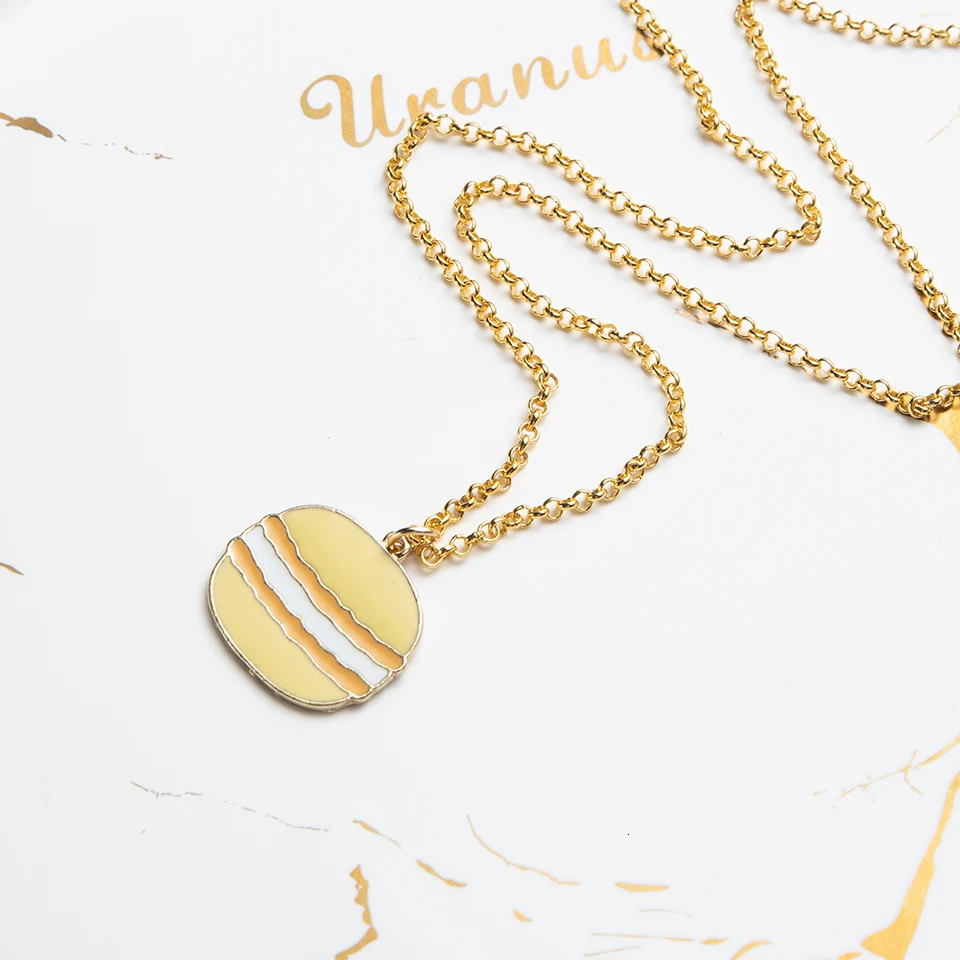 Women Necklace Cartoon Fruit Flowers Cat Sea Star Choker Necklaces&Pendants For Girls Children Gold Chain Fashion Jewelry Gifts (120)