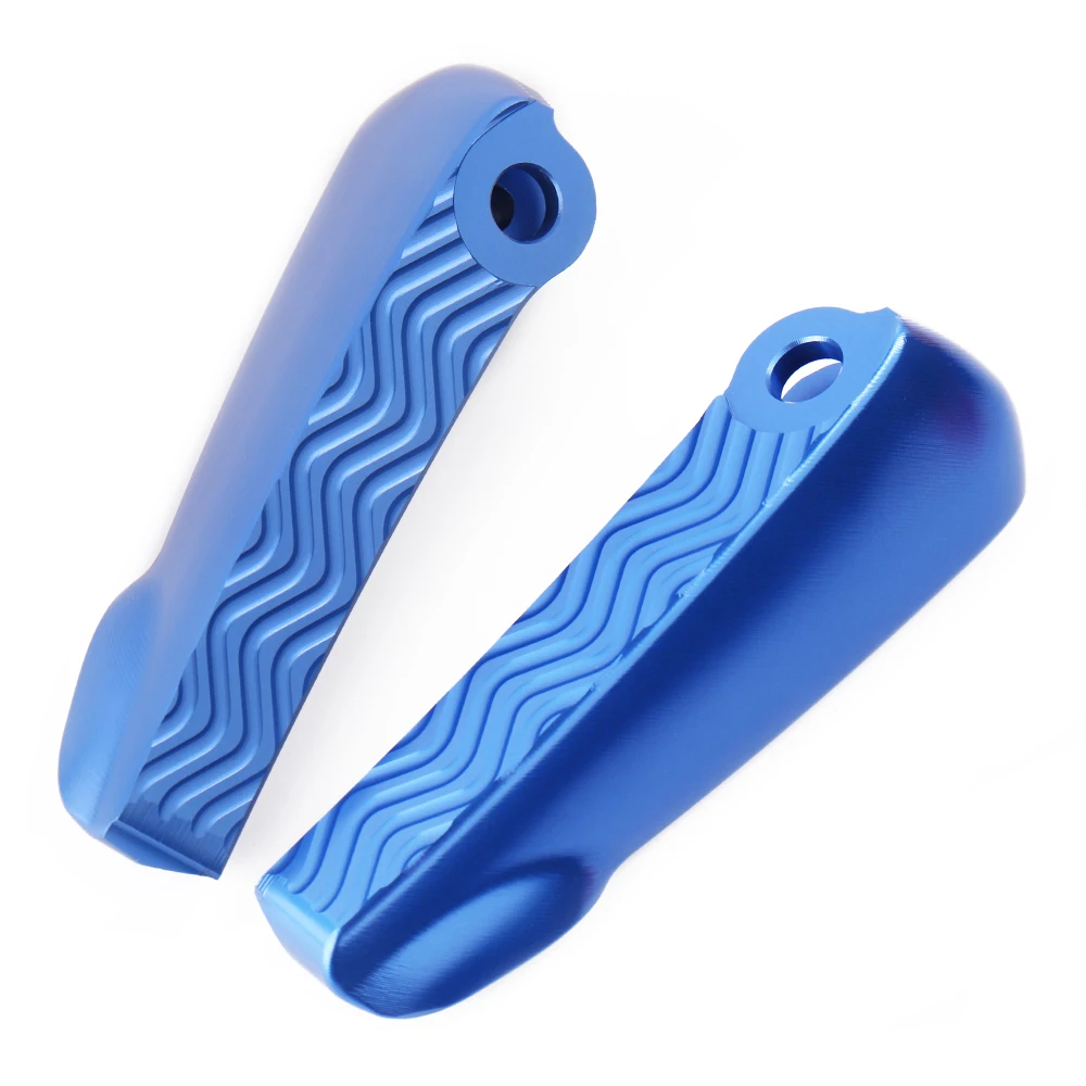 Blue Аксессуары для мотоциклов для Vespa GTS GTV 60 125 200 250 300 300ie ЧПУ Алюминиевый сплав педали расширения ног подставки - Цвет: Blue
