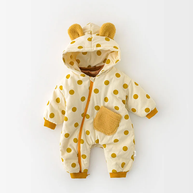 Fleece Baby Rompers Jumpsuits for Autumn Winter