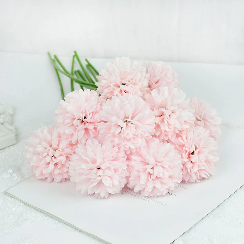 3/5pcs Silk Dandelion Flower Ball Bouquet Fake Artificial Flowers for Home Garden Wedding Decoration DIY Craft Wreath Christmas