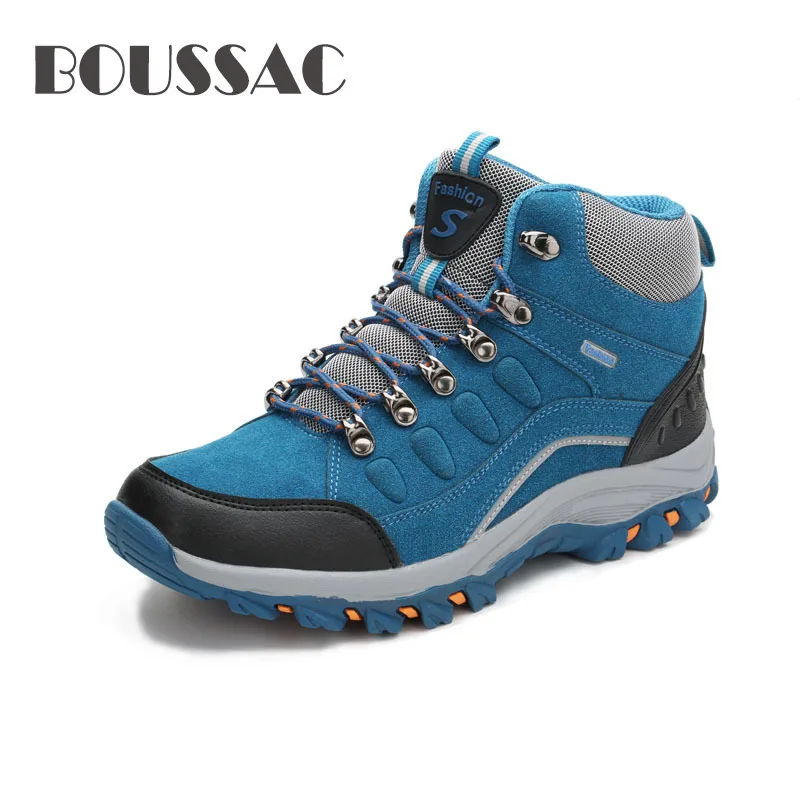 

Couple Hiking Shoes Man Women Waterproof Hiking Boots Warm High Top Mountain Climbing Camping Shoes Trekking Hunting Footwear