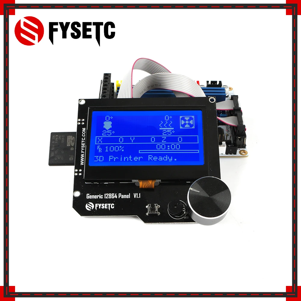 FYSETC F6 V1.3 плата все-в-одном решение электроники VS SKR V1.3+ Generic 12864 панель V1.1 Smart 12864LCD модуль Дисплей