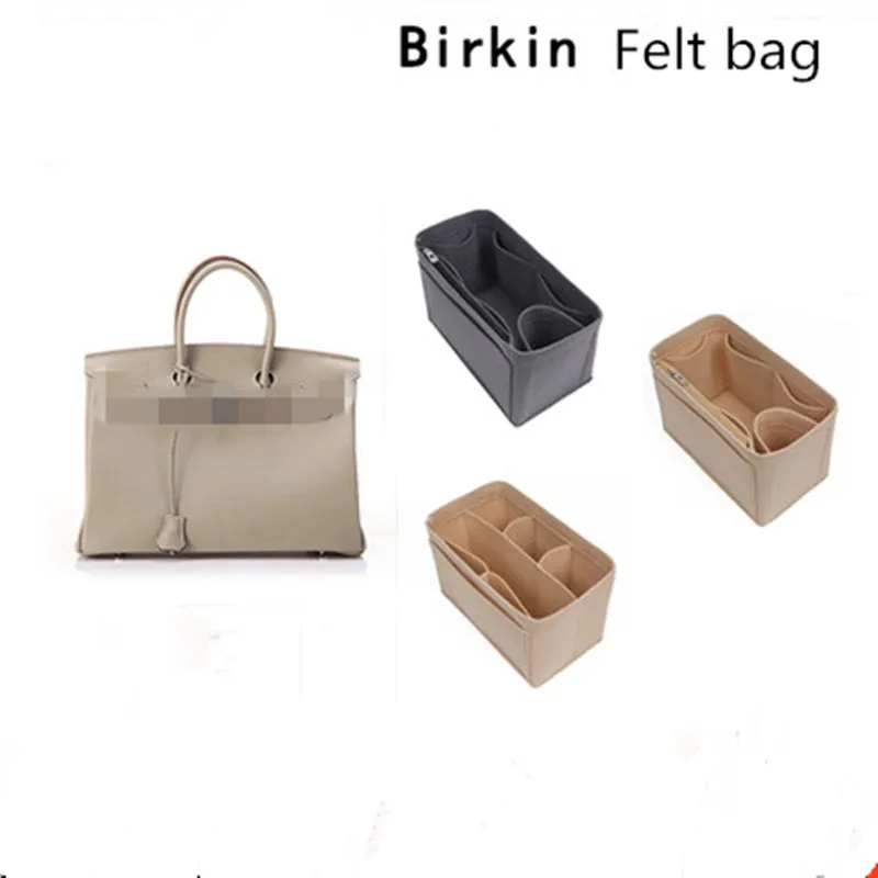 Для Birkin25 30 35 40 фетровая вставка сумка женская обувь Органайзер с карманами для