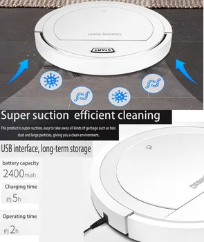 

3in 1 Smart Sweeping Robot Sweep Suction Drag Machine 1800PA Wet and Dry Vacuum Cleaner Sweeping