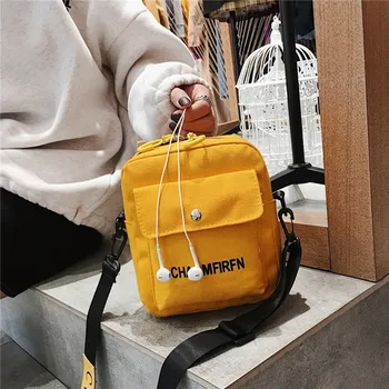 

Zipper Messenger Messenger Bags Women Shoulder Bag Fashion Pure Color Casual Tote Outdoor Bag Canvas Handbag sac main for femme