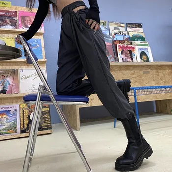 

Trousers Casual Pants Women Summer Careful Machine Hollow Loose Wide Leg Bib Overall Solid Color High Waist Slimming Pants