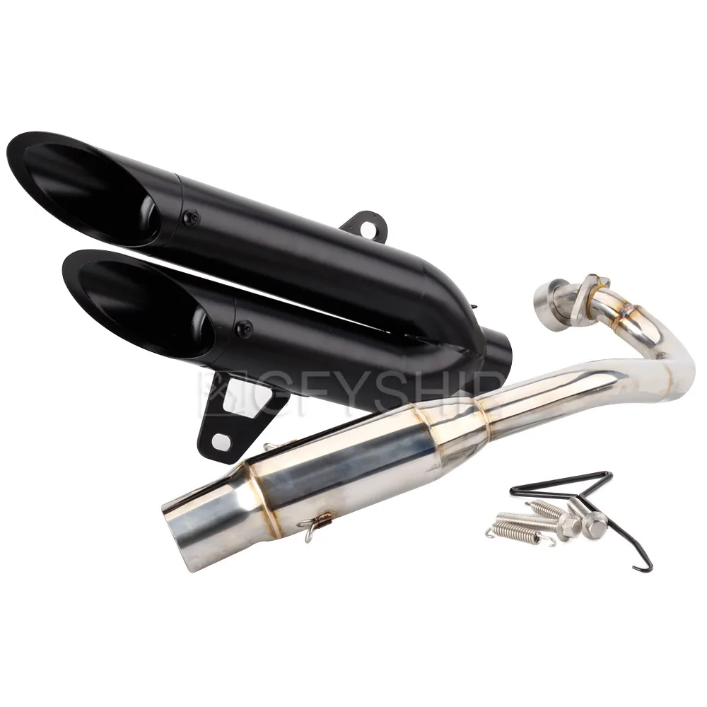 

250 Motorcycle Exhaust Muffler With Link Pipe For Honda FORZA 250 300 FORZA 250 FORZA 300 FORZA300 NSS300 Escape Slip-on