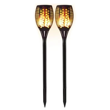 

2 Pcs Outdoor Camping Light Beach Light Solar Garden Light Flame Outdoor Waterproof 96LED Landscape Lawn Light