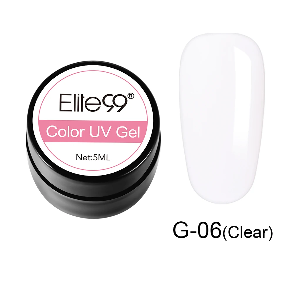 N-GLJG06-5ML-003 Elite99 5 мл Чистый Цвет гель-краска УФ-гель для ногтей замачиваемый Гель-лак для ногтей Полупостоянный УФ-лак для ногтей - Цвет: N-GLJG06-5ML-003
