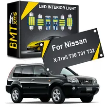 

BMTxms For Nissan X-Trail X Trail T30 T31 T32 2001-2020 Vehicle LED Interior Dome Map Roof Light kit Car Lamp Canbus Accessories