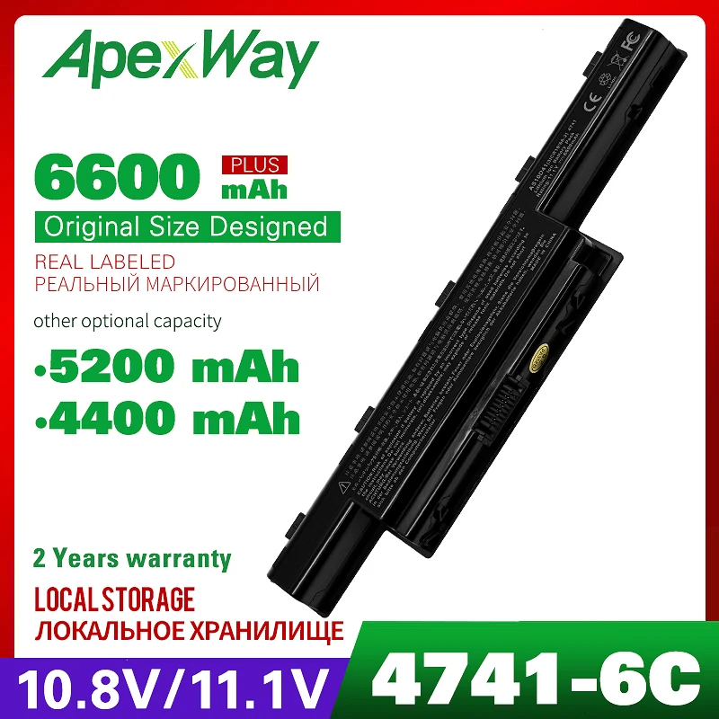 Ноутбук Батарея для acer V3 571G 5750 5551G 5742G 5552G 5755G 5742 771G 5750TG AS10D41 AS10D5E AS10G3E AS10D81 as10d51