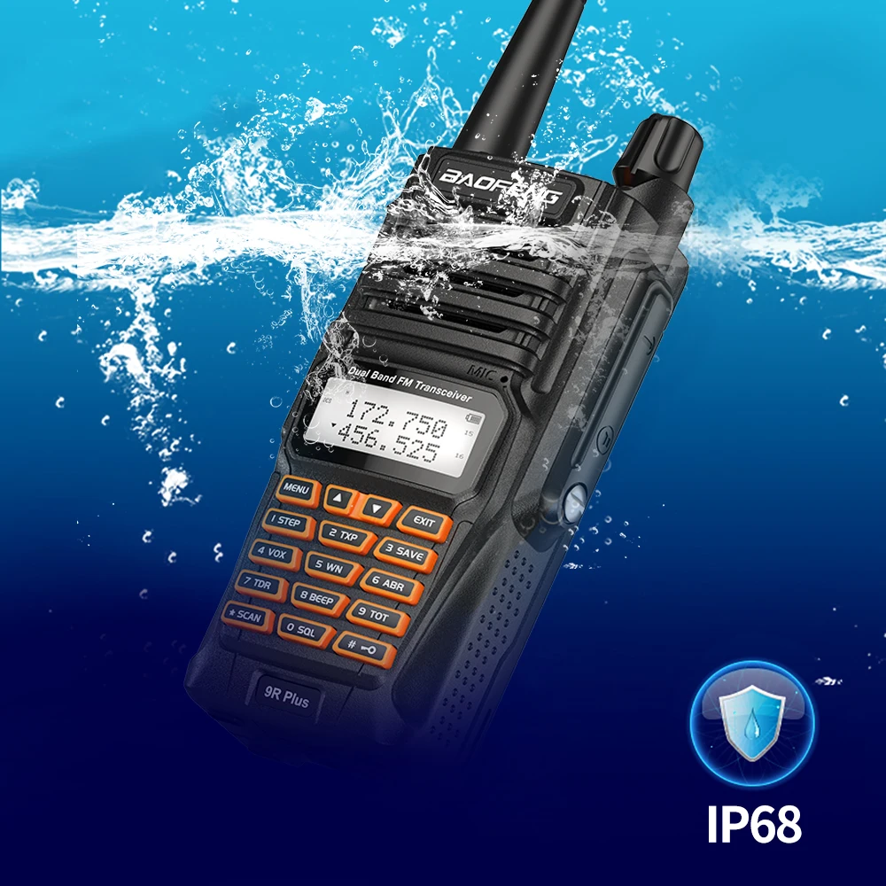 Портативная рация Baofeng UV 9R Plus 10 Вт УВЧ СВЧ два диапазона Водонепроницаемая IP68 2