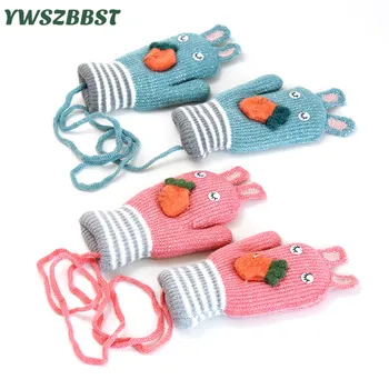 

Cartton Rabbits Children Gloves for 1 to 6 years Kids Gloves Winter Child Velvet Gloves Plush Gloves Children Mittens