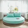 Hotel Round Bedding Fitted Bed sheet with Elastic band romantic Themed Hotel Round Mattress Cover Diameter 200cm-220cm 6