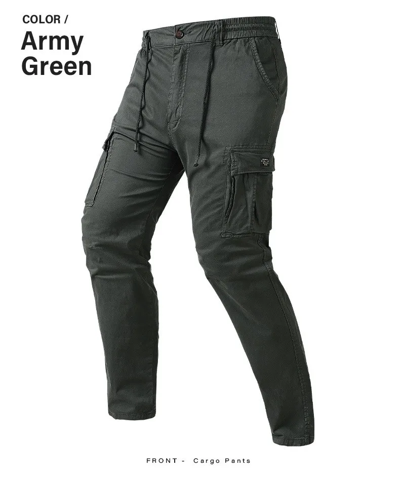 casual dress pants 2021New Men Autumn Overalls Tactical Outdoor Jogger Pants Drawstring Trousers Winter Casual Cotton Fashion Streetwear Pants Men casual dress pants