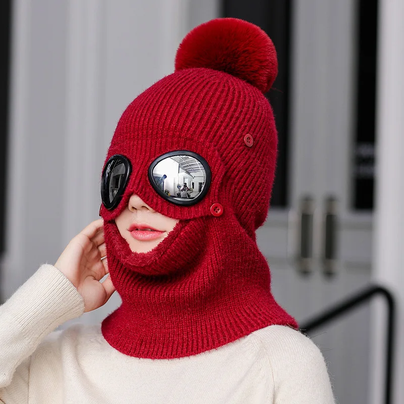 

New Winter Knit Hats Women Thick Warm Beanies Hat Men Riding Outdoor Beanie Skullies Hats Unisex knitted Bonnet winter Cap