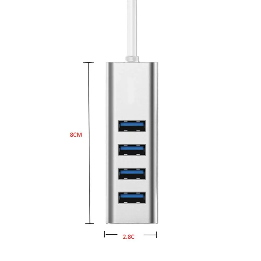Подходит Forindows 2000/XP/VISTA/Windows 7/MAC OS 9.X/ 10.X/Linux алюминия высокой Скорость USB Hub 4-Порты и разъёмы USB 3,0 центр данных USB Hub