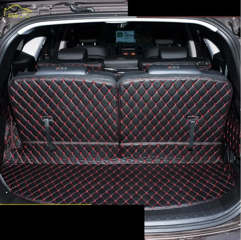 for Hyundai grand santa fe leather car trunk mat cargo liner 2012 2013 2014 2015 2016 2017 2018 2019 Maxcruz | Автомобили и