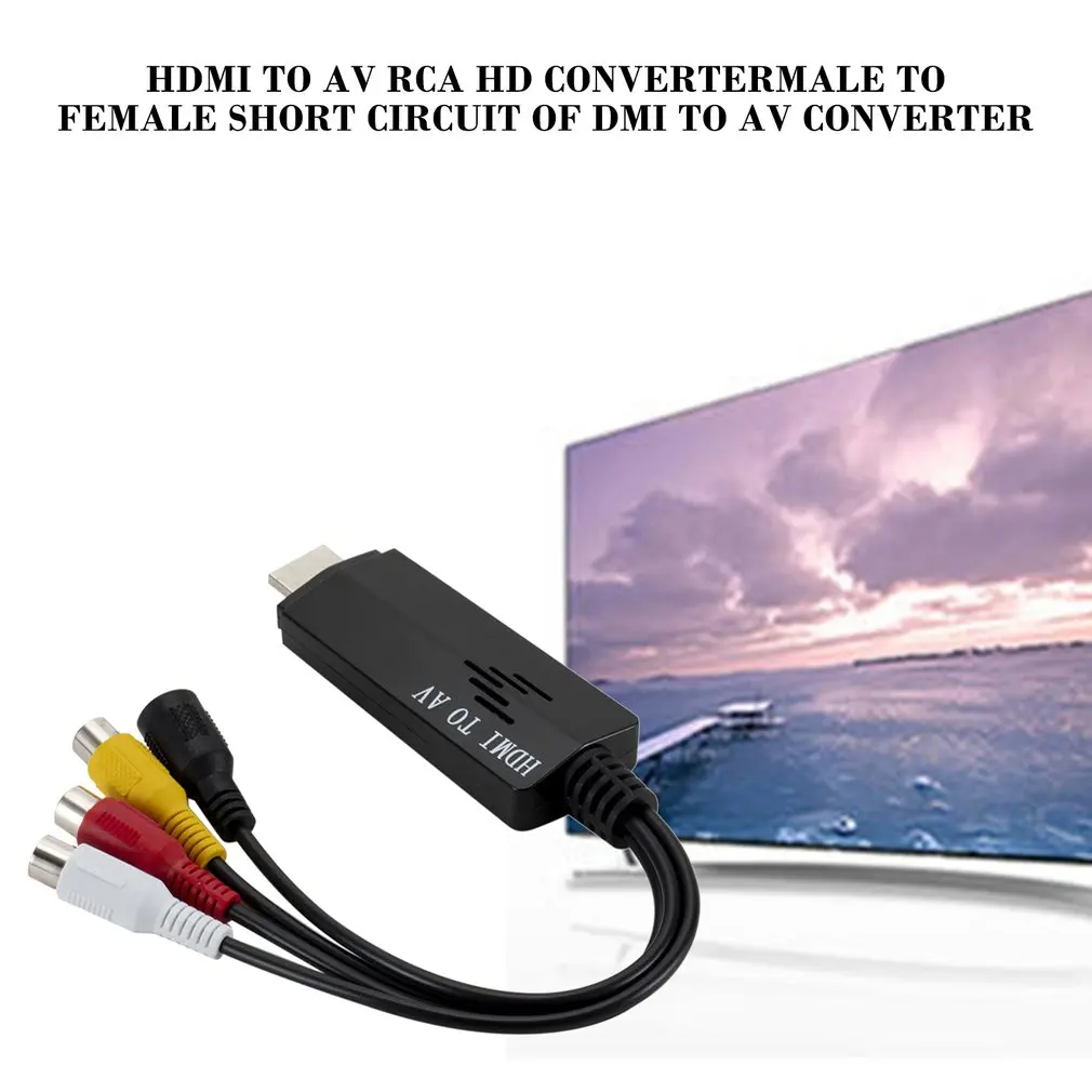Hdmi в Av конвертер Hdmi в Av Hd конвертер Поддержка 1080P Hdmi для адаптера RCA Hdmi в Av преобразования