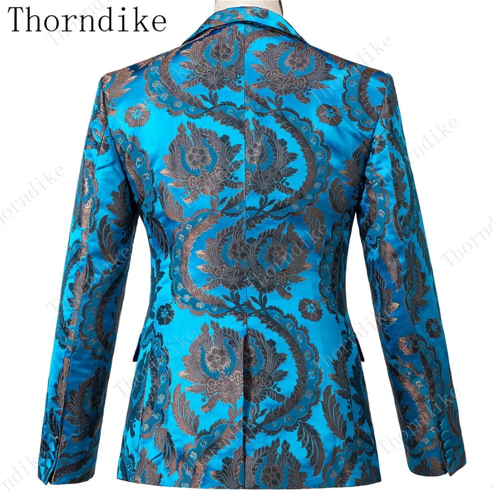 Модный синий узор мужские свадебные костюмы смокинг Slim Fit Мужские костюмы брендовый Блейзер Masculino платье костюм мужской жених свадебное платье