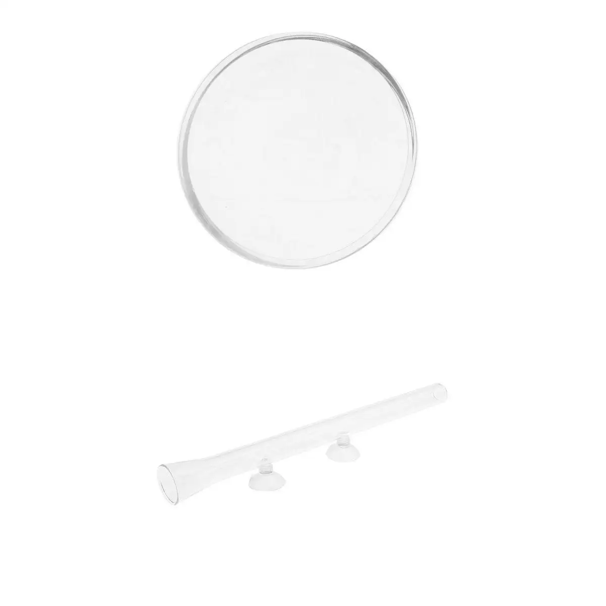 Glass Shrimp Feeding Food Bowl Tray + 30cm Feeder Tube for Aquarium Fish Tank