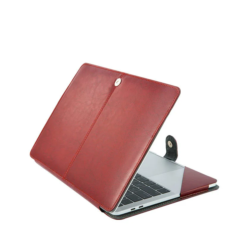 Чехол из искусственной кожи для ноутбука Apple Macbook Air Pro retina 11 12 13 15 дюймов чехол с сенсорной панелью для Macbook Air Pro 13 1706 A1708 A1932