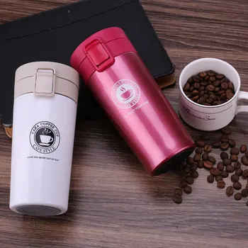 

380ml Portable Coffee Mug With Filter Double Wall Stainless Steel Vacuum Flasks Water Bottle Car Thermocup Thermos Tumbler Cup