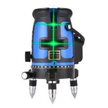 360 градусов 2/3 линии 3D зеленый лазерный уровень Горизонтальная и вертикальная с рисунками крестов и линий с функцией автоматического самовыравнивания, в помещении и на открытом воздухе