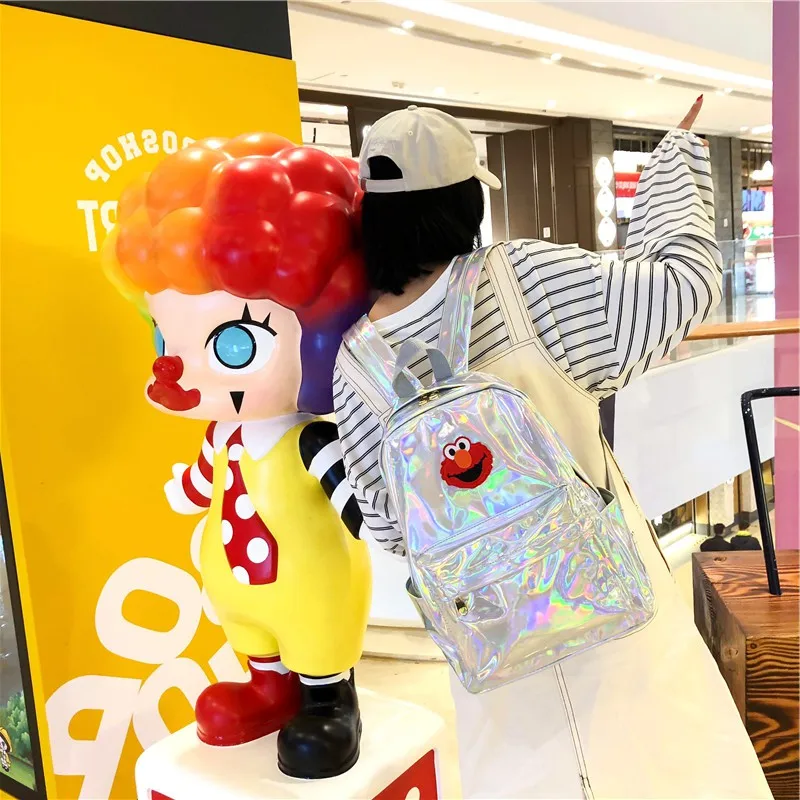 Ins Wind студенческий кампус рюкзак лазерная сумка Женская Корейская Harajuku Ulzzang Студенческая маленькая монстра лазерная сумка