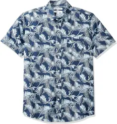 Regular fit Impressão de manga Curta Camisa dos homens Camisa de Manga Curta