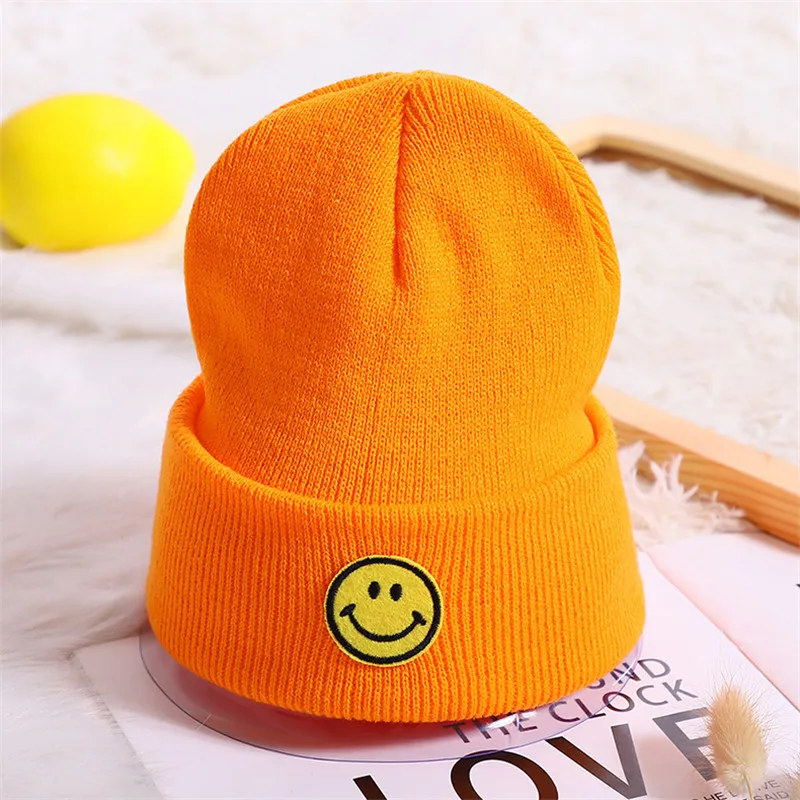 Новые осенние зимние вязаные детские шапки для девочек и мальчиков вязание крючком Детская шапка теплая детская шапка - Цвет: orange