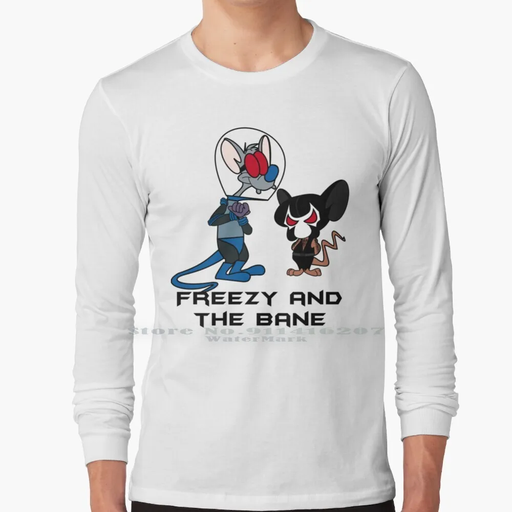 Freezy And The Bane T Shirt 100% Puro Cotone Cattivi Mr Freeze Bane The Dark Knight Rises