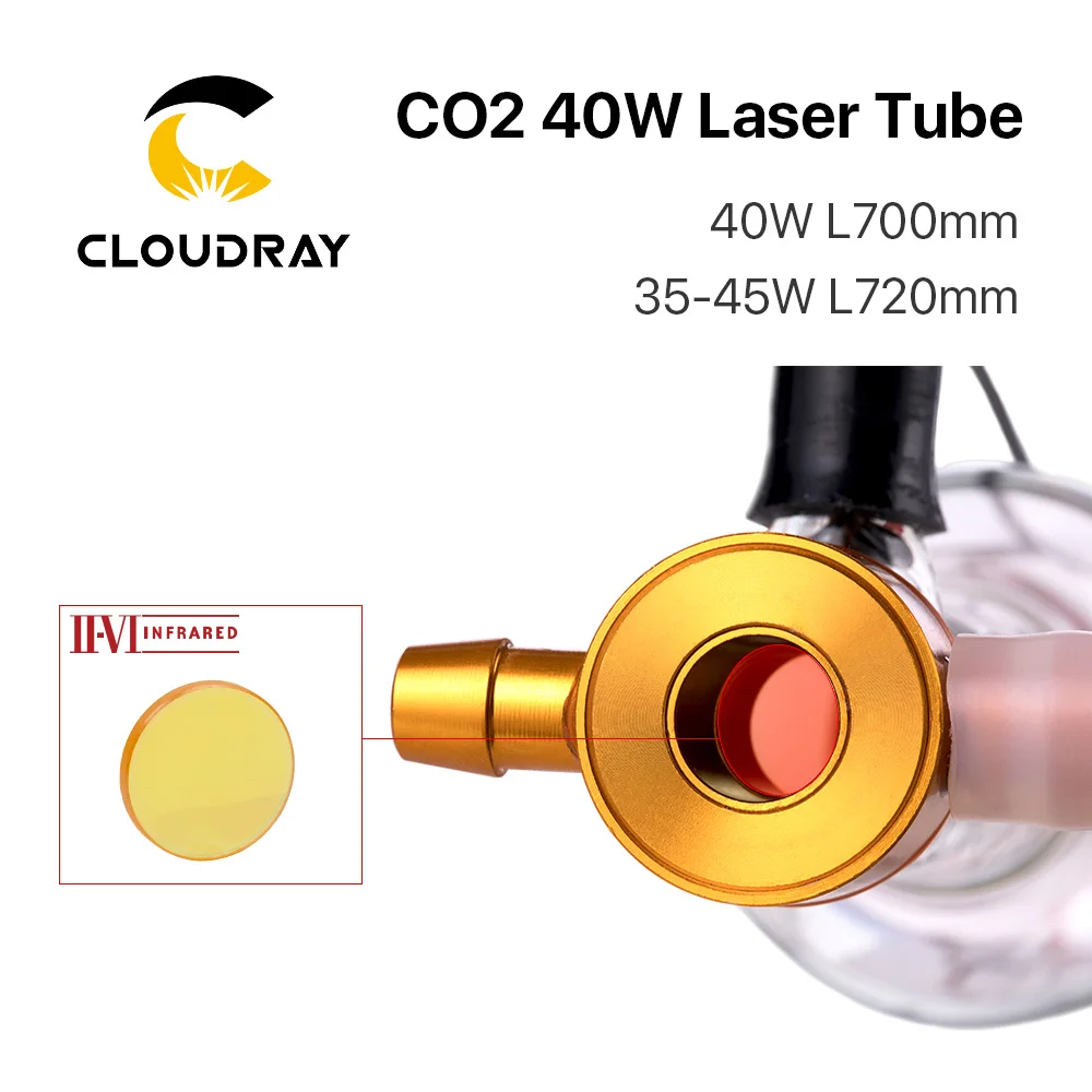 Cloudray Co2 стекле трубки 700 мм 40 Вт стекло лазерная лампа для CO2 лазерной гравировки