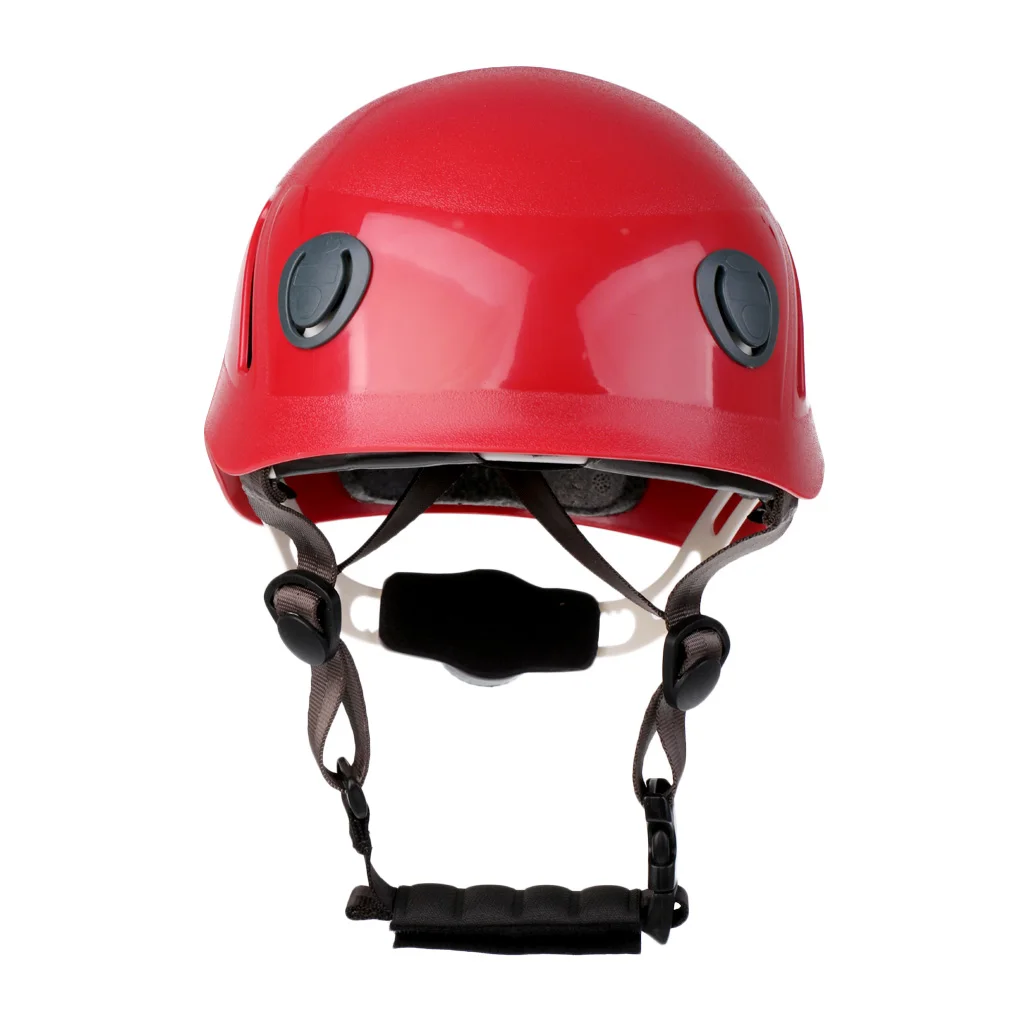Kids Adjustable Safety font b Helmet b font Outdoor Climbing Kayaking Rappelling Abseiling Rescue Equip Red
