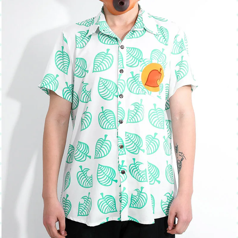 Adult Kid Animal Crossing Cosplay Costume T Shirt Tom Nook Shirt Blouse Summer Beach Short Sleeves Casual Tees Top Party Costume