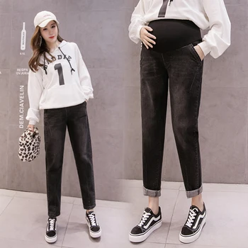

Maternity Jeans for Pregnant Women Pregnant Pants Elastic Pregnancy Clothes Spring 2020 New Slim Maternity Pant Plus Size