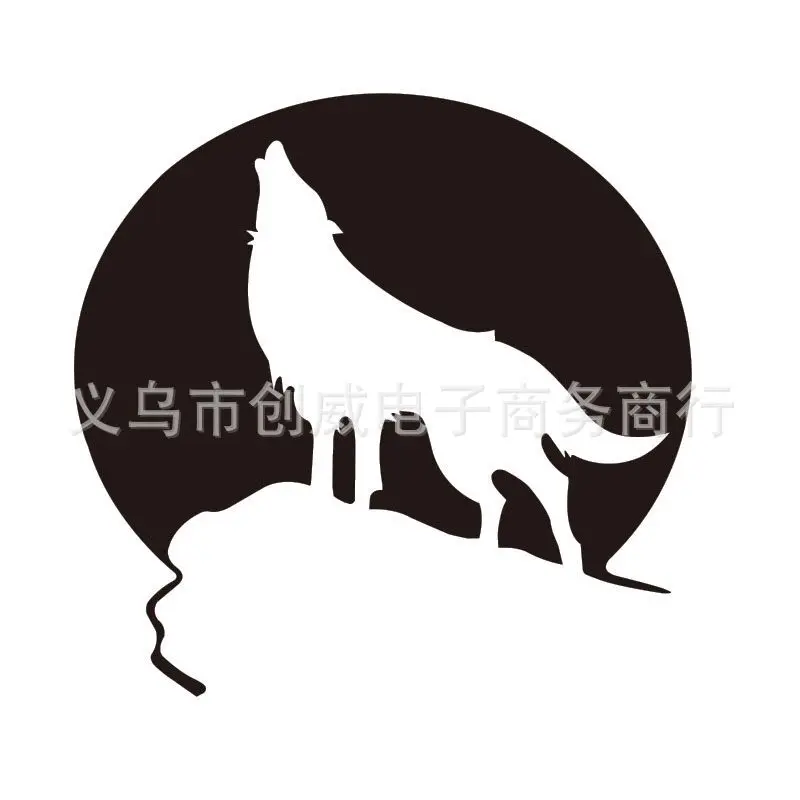 Поперечная граница для AliExpress Светоотражающая крышка головы волка царапины животные на бампер наклейки волк Тотем Светоотражающие часы на цепочке с медальоном «Школа волка» бампер