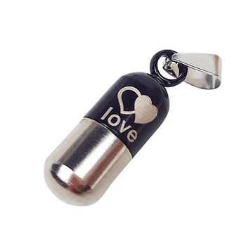 

Anti-Lost Pet Identity Card Dog Cat ID Tags Silver Storage Capsule Address Label Tube Holder Identity Card ID Tags Collar