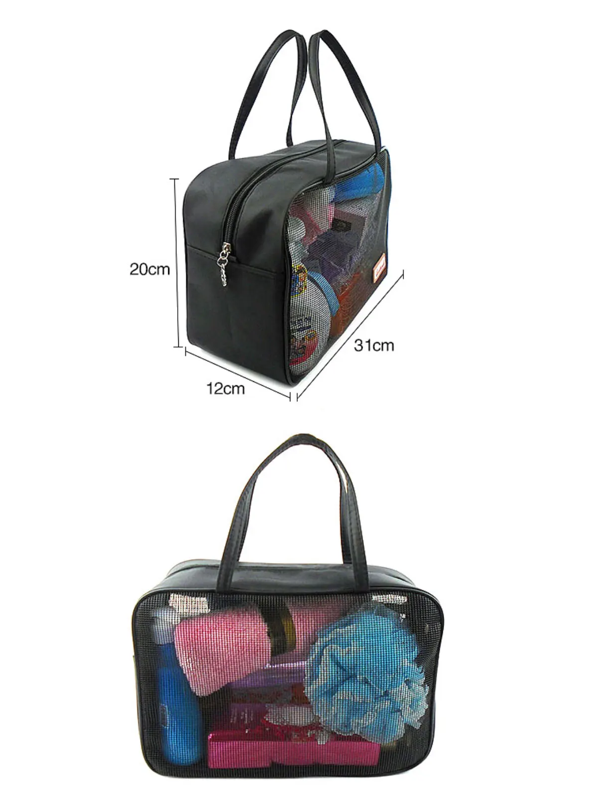 Органайзер Складная сеть для ванной макияж молния замок сумка Водонепроницаемые сумки для мытья банный мешок для плавания фитнес-сумка