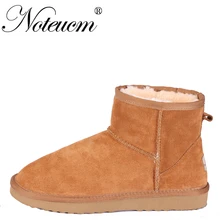 Классическая женская зимняя обувь из натуральной кожи; меховая обувь в австралийском стиле; пушистые ботильоны с искусственным мехом; плюшевые зимние ботинки для женщин; Австралия