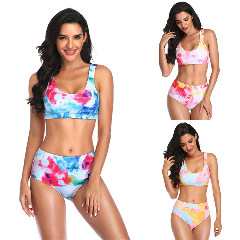 Sexy Swimsuit Women Micro Bikini 2020 Bandage Push Up Swimwear Woman Two Piece Tie-dye Bathing Suit Brazilian Bikinis Beachwear