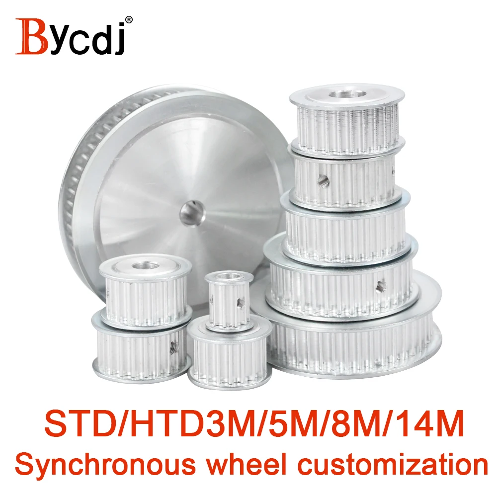Custom Synchronous Pulley Flat Pulley Gear Synchronous Wheel 3M 5M 8M