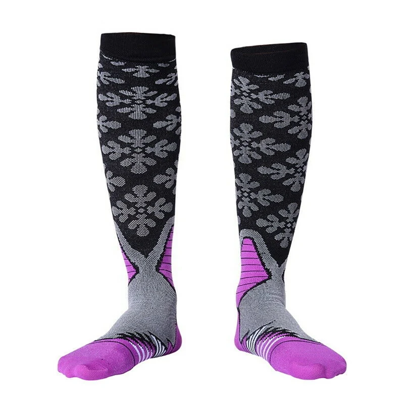 1 Pair Antifatigue Unisex Compression Socks Medical Varicose Veins Leg Relief Pain Knee High Stockings QW
