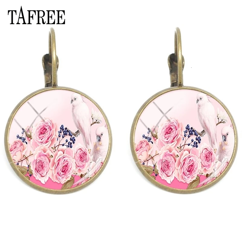 Tafree, Модные Винтажные серьги-клипсы с изображением гвоздики, античные бронзовые серьги-манжеты для женщин, подарок на Рождество, серьги KL09
